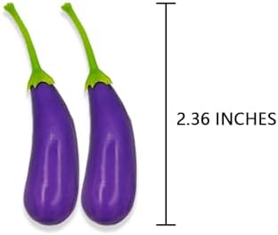 60 PCS Fake Eggplant Mini Artificial Vegetables Decor