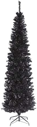 National Tree Company Artificial Christmas Tree 6 Feet Black Tinsel Includes Stand
