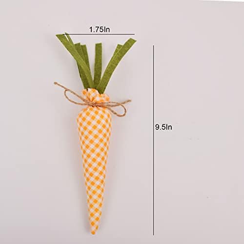 KiaoTime 8 Piece Fabric Carrot Decor Set