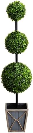 Nearly Natural 45 Inch UV Resistant Artificial Topiary with LED Lights