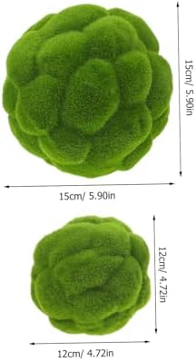 MAGICLULU 2Pcs Realistic Hanging Moss Ball Decor