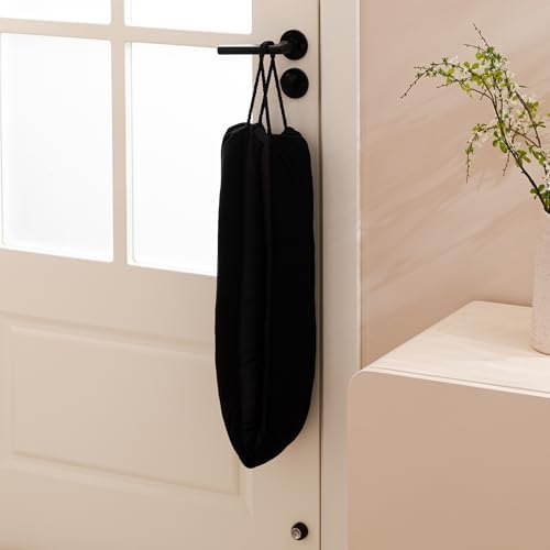 Sunolga 38 Inch Door Draft Stopper with Removable Cover Black
