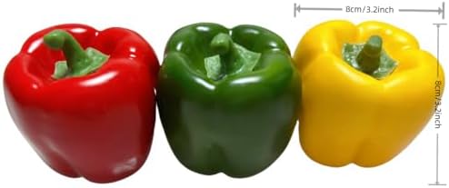 6pcs Artificial Bell Peppers for Kitchen Decor