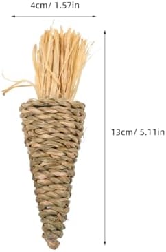 Zerodeko 8pcs Easter Woven Carrot Hanging Ornaments
