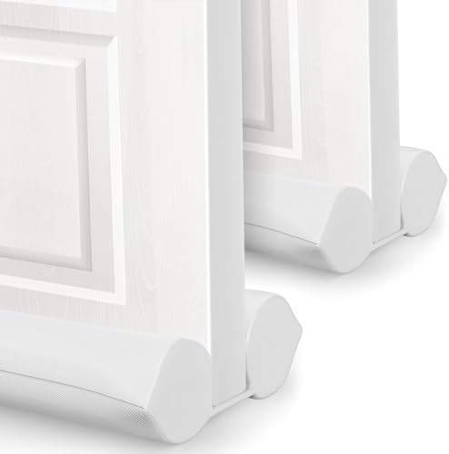 2 Pack Under Door Draft Stopper - White