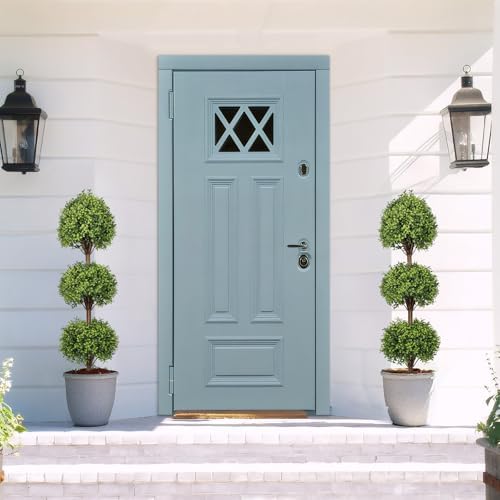 THE BLOOM TIMES 55 Inch Artificial Boxwood Topiary Set of 2