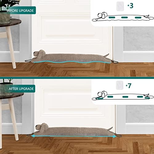 Marwood 36 Inch Decorative Snake Draft Stopper - Brown Dog