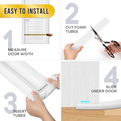 Comfyanno Under Door Draft Stopper - 30 to 36 Fit - Windproof Soundproof
