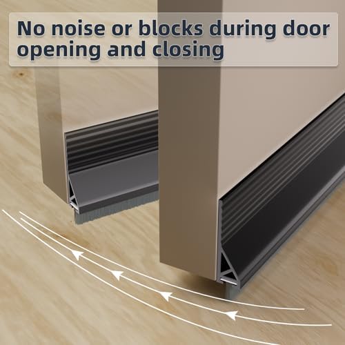 39 Inch Door Sweep with Brush and Adhesive Seal Black