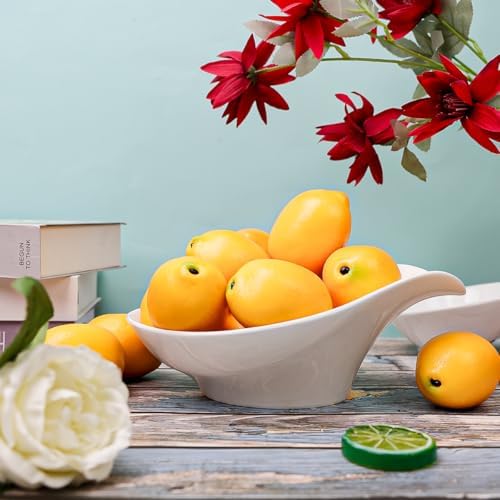 Gresorth 8pcs Artificial Lifelike Yellow Lemon Decor