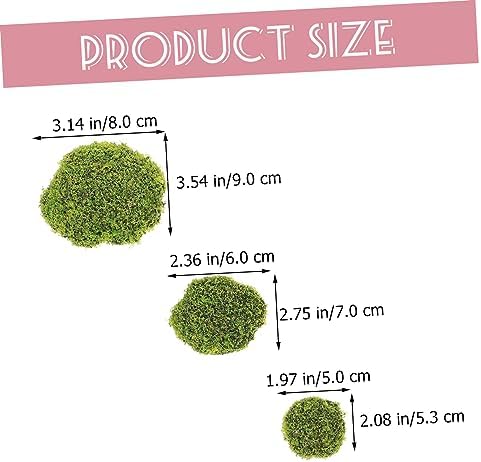 Luxshiny 12Pcs Artificial Moss Stones Decor