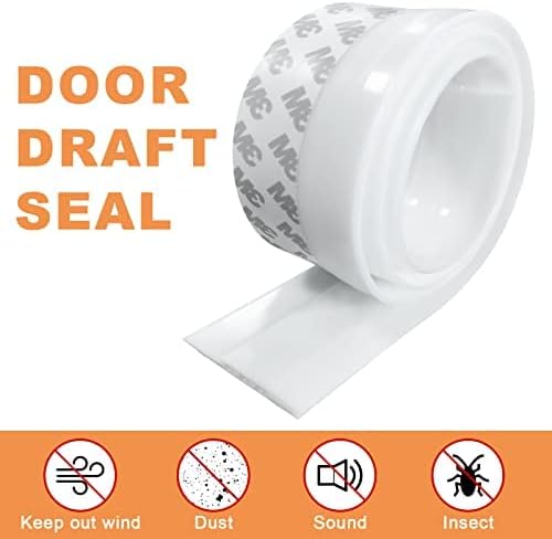 NC Door Draft Stopper 39 Length White Heat Insulation