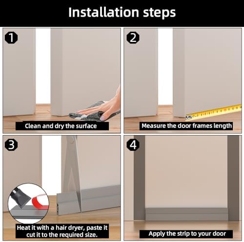 Ormestop Door Draft Stopper 78 Inch Grey