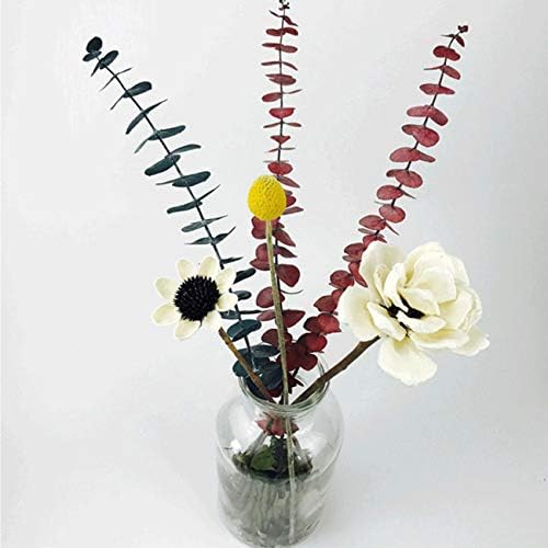 Tinsow 5 Pcs Real Touch Eucalyptus Artificial Leaves