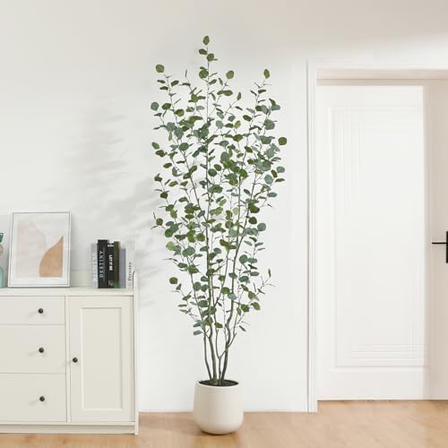 Laiwot 7ft Artificial Eucalyptus Tree with Planter