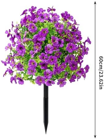 Uscallm Artificial Rose Bushes 2PCS Outdoor Decor