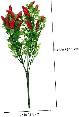 2Pcs Lifelike Artificial Chili Pepper Branches for Home Decor