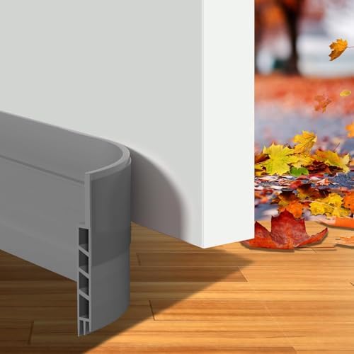 Suptikes 2 Pack Door Draft Stopper Grey 18x37 Inch
