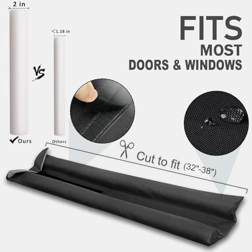 Two Sided Adjustable Door Draft Blocker 30-37 Inch
