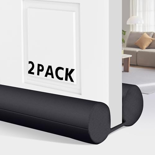 2 Pack Door Draft Stopper Adjustable 30-36 Inch Noise Sound Reduction
