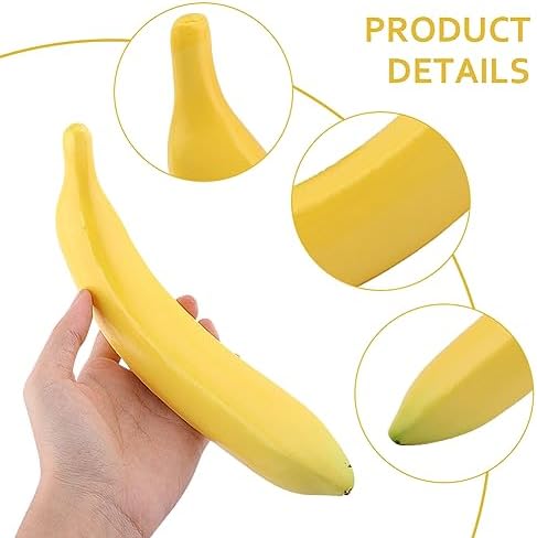 Loyanger Artificial Banana Fake Fruit Decoration Props
