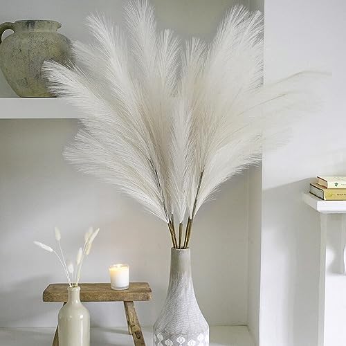 38 Inch 10 Stems White Pampas Grass Decor