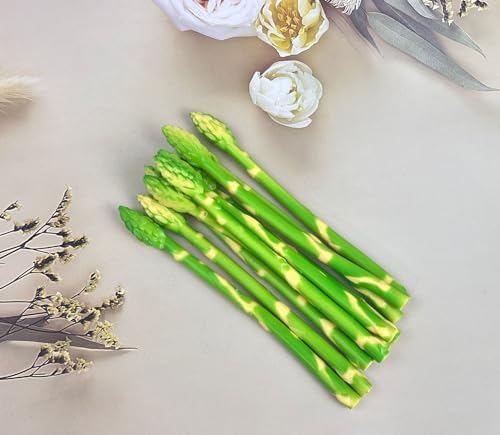 10 Pcs Realistic Plastic Asparagus Ornaments Decor Props