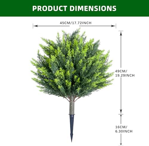 256 Inch Artificial Topiary Ball Tree Set of 2 with Ground Spike