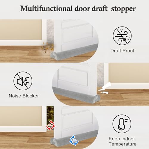 Fowong Door Draft Stopper 36 Inch Adjustable Soundproof Seal