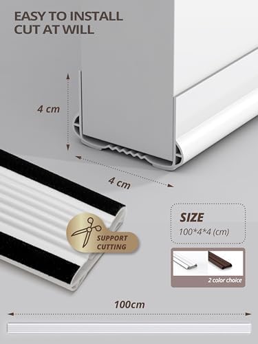 39 Inch Under Door Draft Stopper with Adjustable Cut