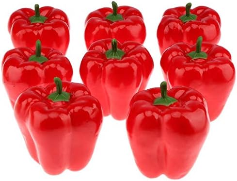Gresorth 8pcs Artificial Red Pepper Decoration