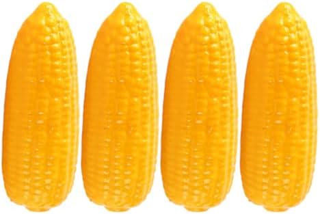Garneck 4pcs Artificial Corn Realistic Decorative Props