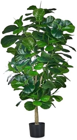 VECELO Artificial Fiddle Leaf Fig Tree 6FT Tall Fake Floor Plant