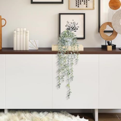 BACAMA Decorative Hanging Plants Faux Ivy Eucalyptus Vine