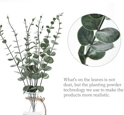 20Pcs Artificial Eucalyptus Stems for Decor