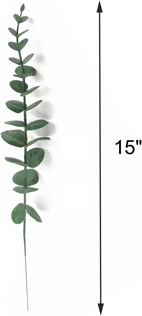 Tinsow 5 Pcs Real Touch Eucalyptus Artificial Leaves
