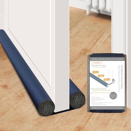 Adjustable Door Draft Stopper Gray 24-38 Inches