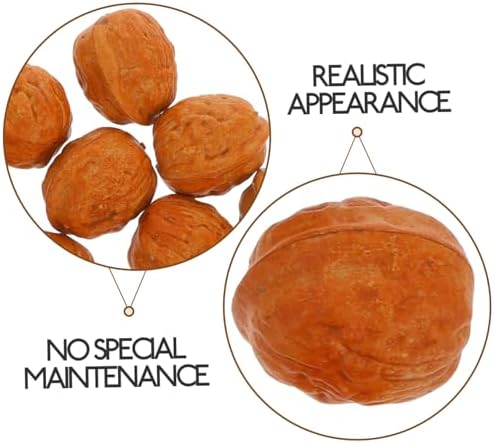 Sosoport Realistic Fake Walnut Decorations 10pcs