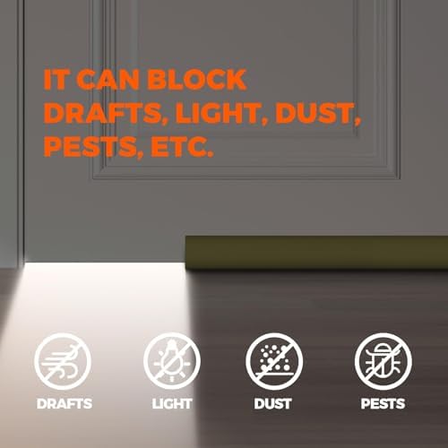 Holikme Two-Sided Draft Stopper Door Sweep for Home Comfort