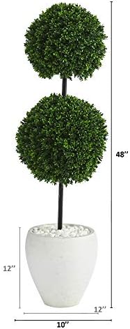 Nearly Natural 4ft Boxwood Double Ball Artificial Topiary Tree