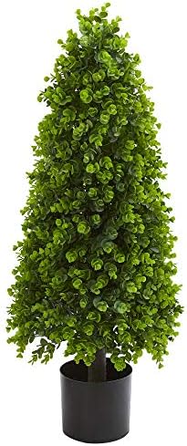 Nearly Natural 3ft Eucalyptus Topiary Artificial Tree