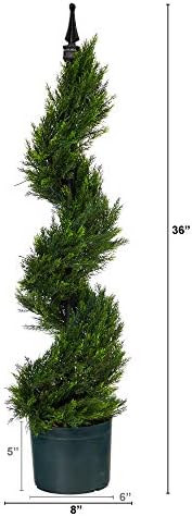 Nearly Natural 3ft Cypress Spiral Artificial Tree