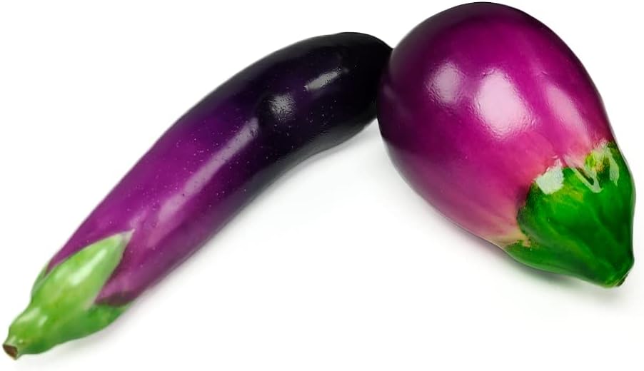 6 Pcs Artificial Eggplants Decorative Display Props