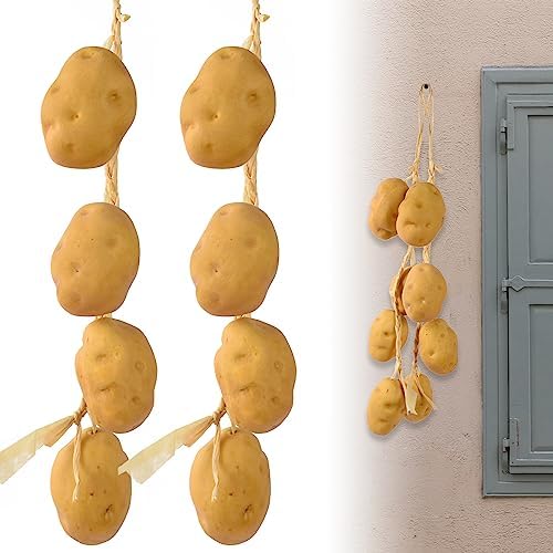 Realistic Foam Potatoes 8PCS for Kitchen Decorations