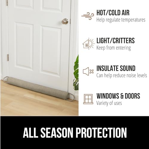 GORILLA GRIP Door Draft Stopper 32 Inch Beige