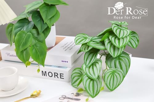 Der Rose 2Pcs Artificial Plants for Indoor Decor