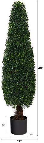 Nearly Natural 4ft Boxwood Topiary Artificial Tree UV Resistant