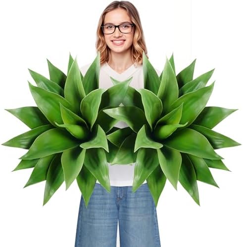 Velener Artificial Agave Plant Set 28 Inch UV Resistant