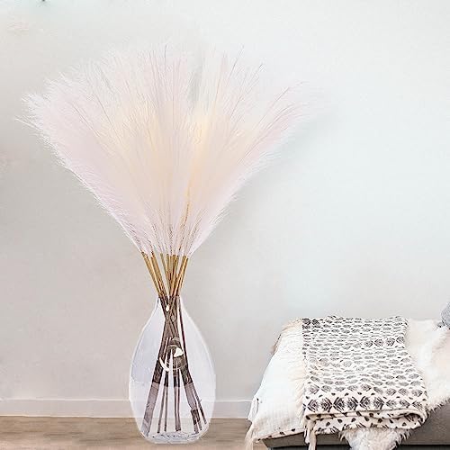 38 Inch 10 Stems White Pampas Grass Decor