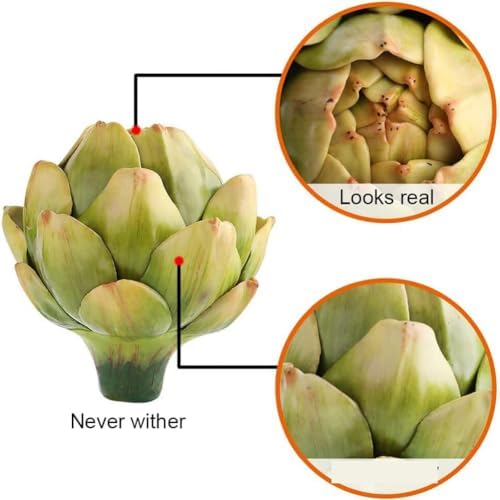 4 Pack Artificial Artichokes Green Home Decoration